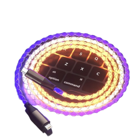 כבל LED CHARGE טייפ סי לאייפון